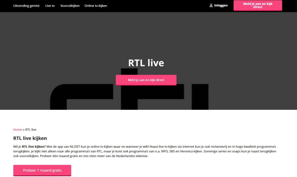 rtl 8 live kijken via het internet